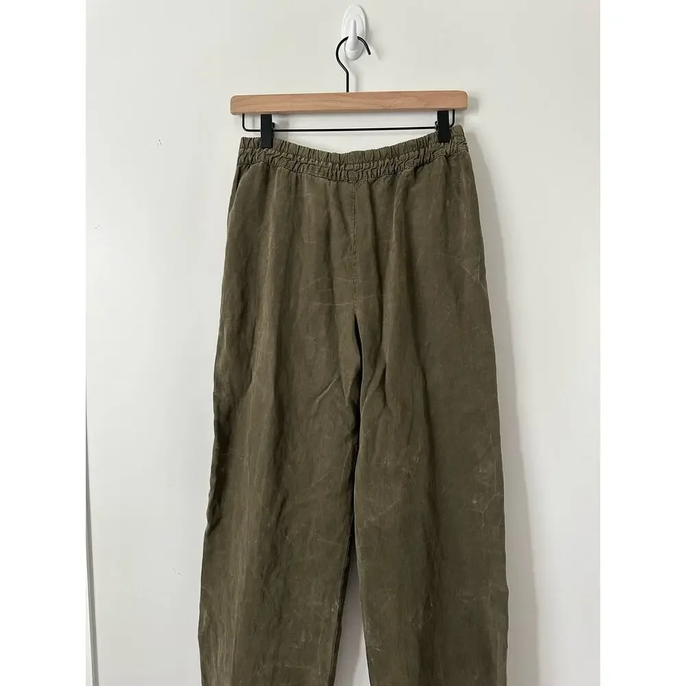 Zara Khaki Lyocell Trouser Pant size XS